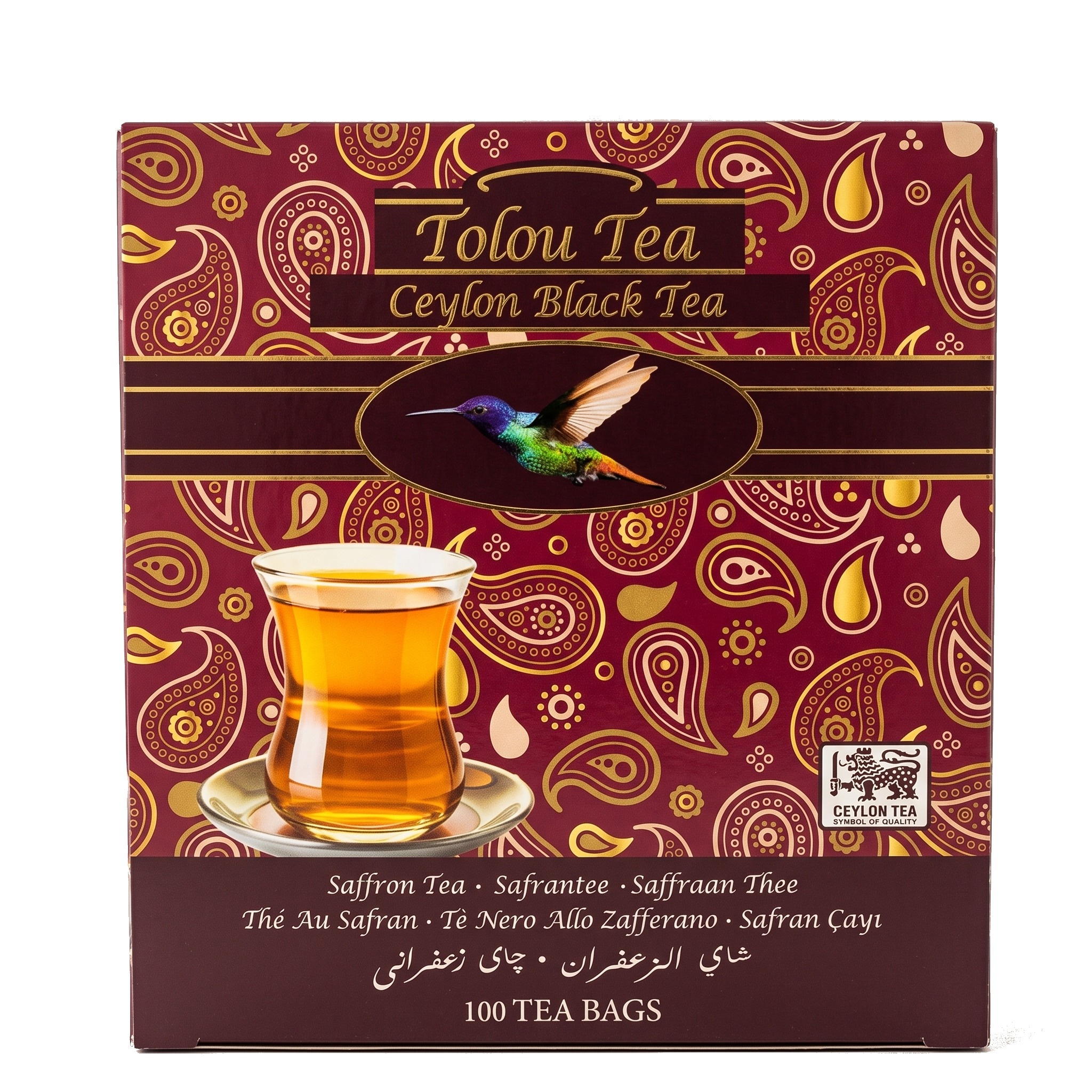 Tolou Ceylon Schwarztee mit Safran Teebeutel